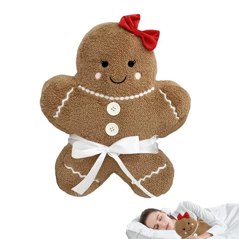 Gingerbread Stuffed Animal Gingerbread Stuffed Dolls 16in Holiday Stuffed Doll Cute Pillow Plush Toys Home Decor Christmas Gifts