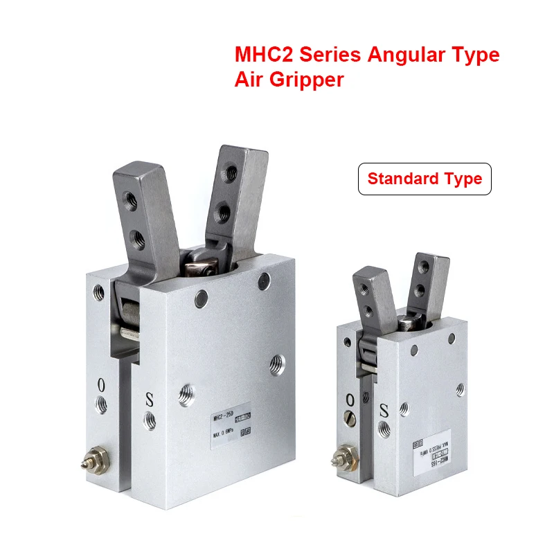 

MHC2 Series Angular Type Air Gripper/Standard Type 2 Fingers Opening/Closing Angle 30° to -10° Bore Size 10/16/20/25 mm