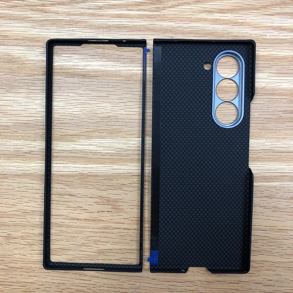 Blue moon phone case for Samsung Galaxy Z Fold6 fold6 fold 6 Kevlar case Aramid Carbon Fiber case lightweight Geometric Non-Slip