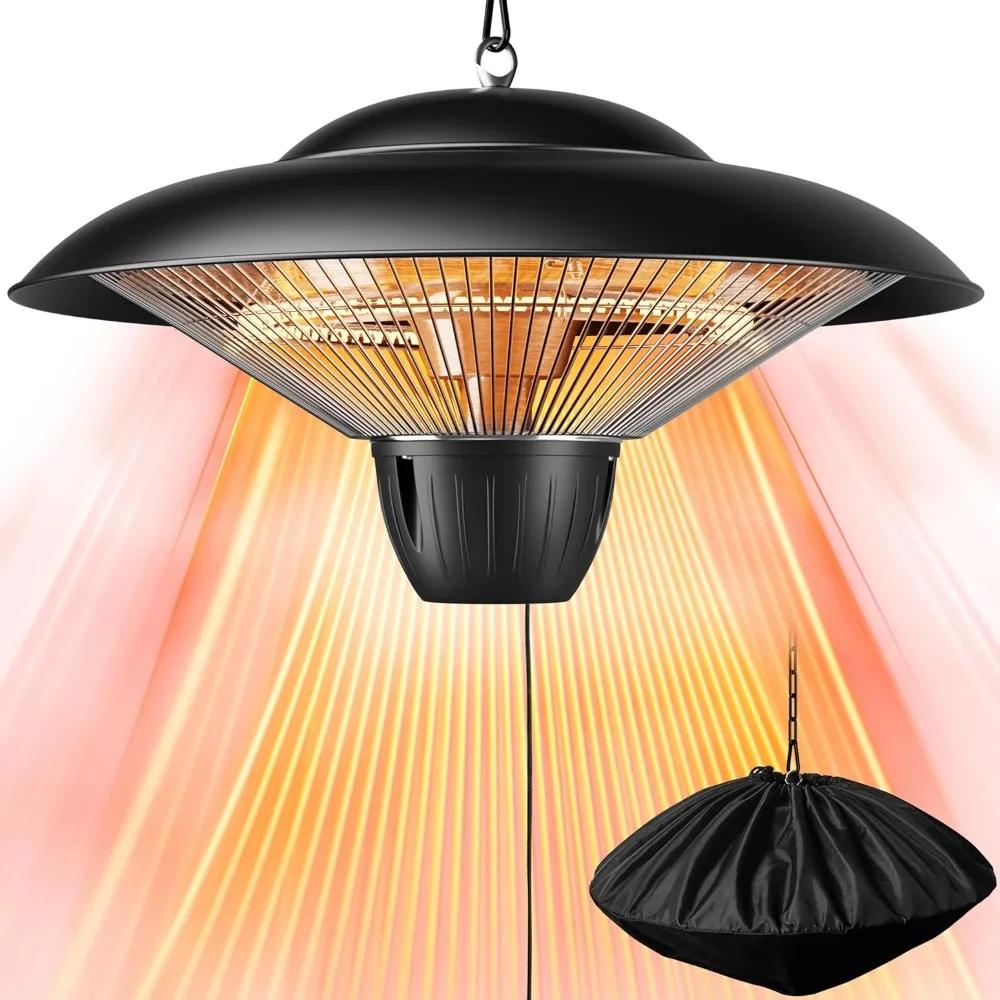 

Outdoor Patio Heater, 1500W Electric Hanging Patio Heater, Ceiling Mounted Heater for Balcony, Infrared Heater for Courtyard