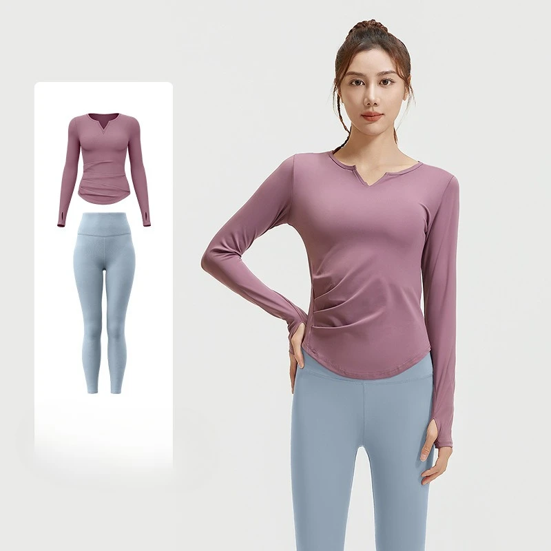 

Спортивный комплект с V-образным вырезом 2026: базовый, высокоэластичный, дышащий, идеально подходит для бега, велоспорта, фитнеса, тренажерного зала и повседневной активной носки