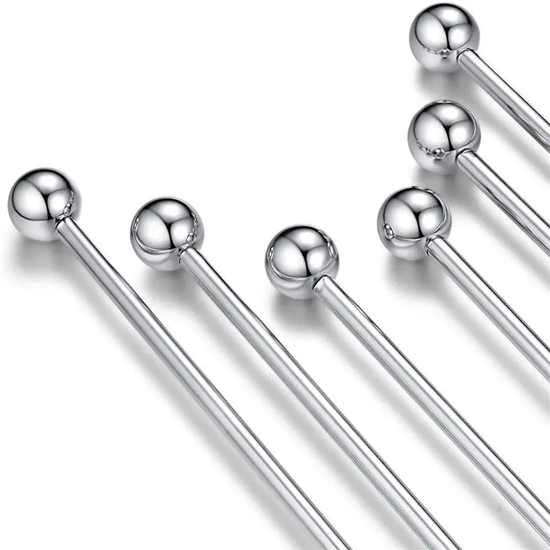 A84E-96Pcs Swizzle Sticks, Premium Stainless Steel Cocktail Beverage Drink Stirrer Stick, Reusable Stir Sticks For Bar