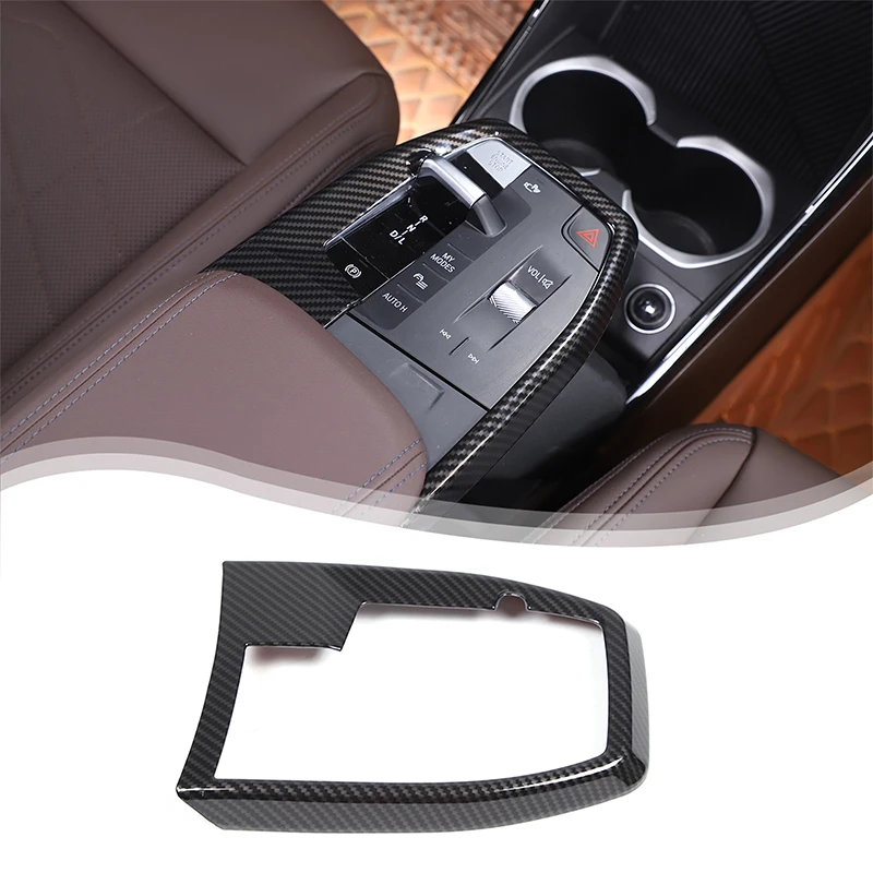 For BMW X1 IX1 U10 U11 2023-2024 Car Central Control Gear Panel Decorative Frame Sticker ABS Carbon Fiber Interior Accessories