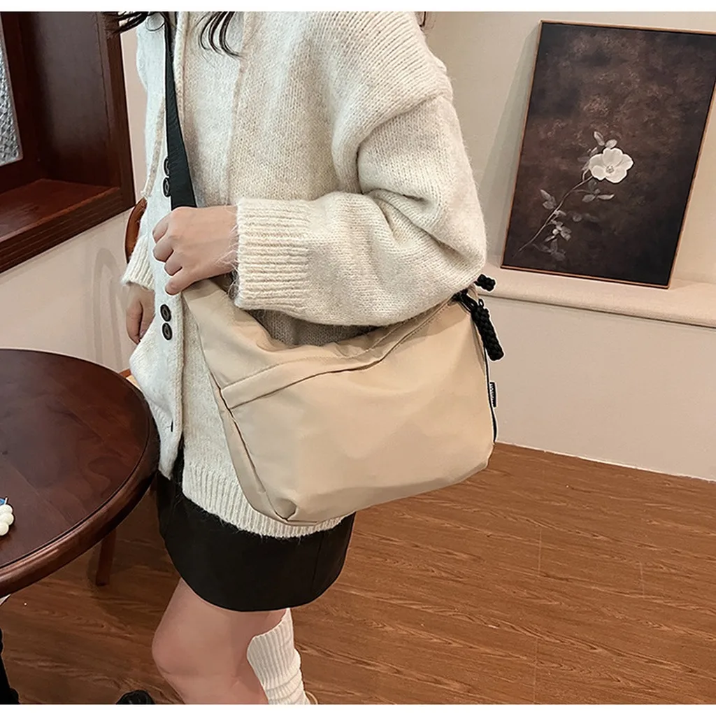 Casual Shoulder Tote Lightweight Oxford Fabric Crossbody Bag Women'S Crossbody Bag Minimalist Large Capacity Dumpling Bag