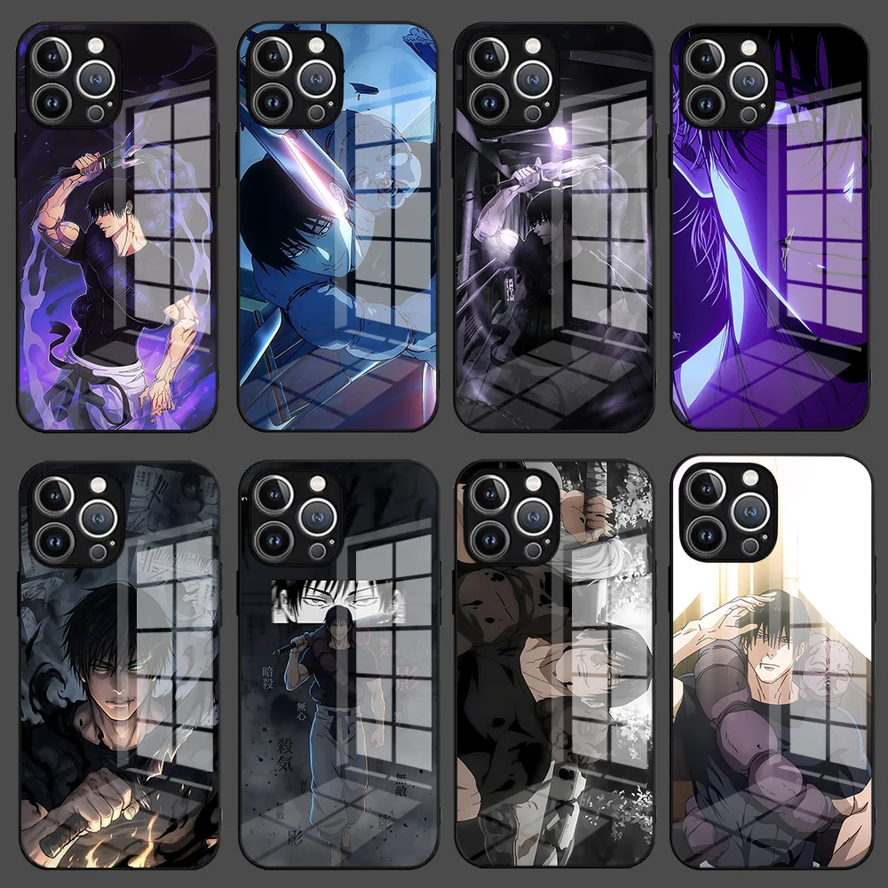 Funda para Teléfono Cool Fushiguros Tojis para iPhone 17e 17 16 16e 15 14 13 12 Mini 11 Air Pro XS Max XR X Plus con Marco de Vidrio y Silicona