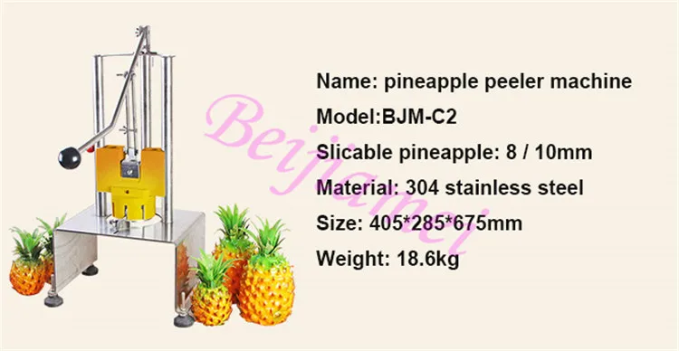 Komercyjna krajalnica do ananasów/maszyna do obierania ananasów/maszyna do usuwania skórki ananasów