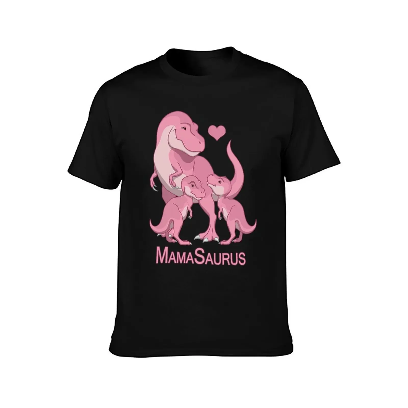 MamaSaurus Mother T-Rex & Twin Baby Girls Dinosaur T-Shirt anime tshirt oversized graphic tee sublime mens champion t shirts