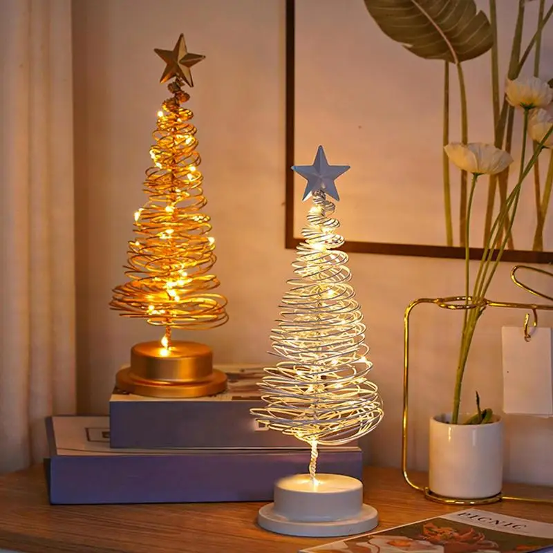 Christmas Tree Table Lamp Christmas Tree Lights Ornaments LED Light Tree Tablepiece Christmas Tree Night Light For Christmas