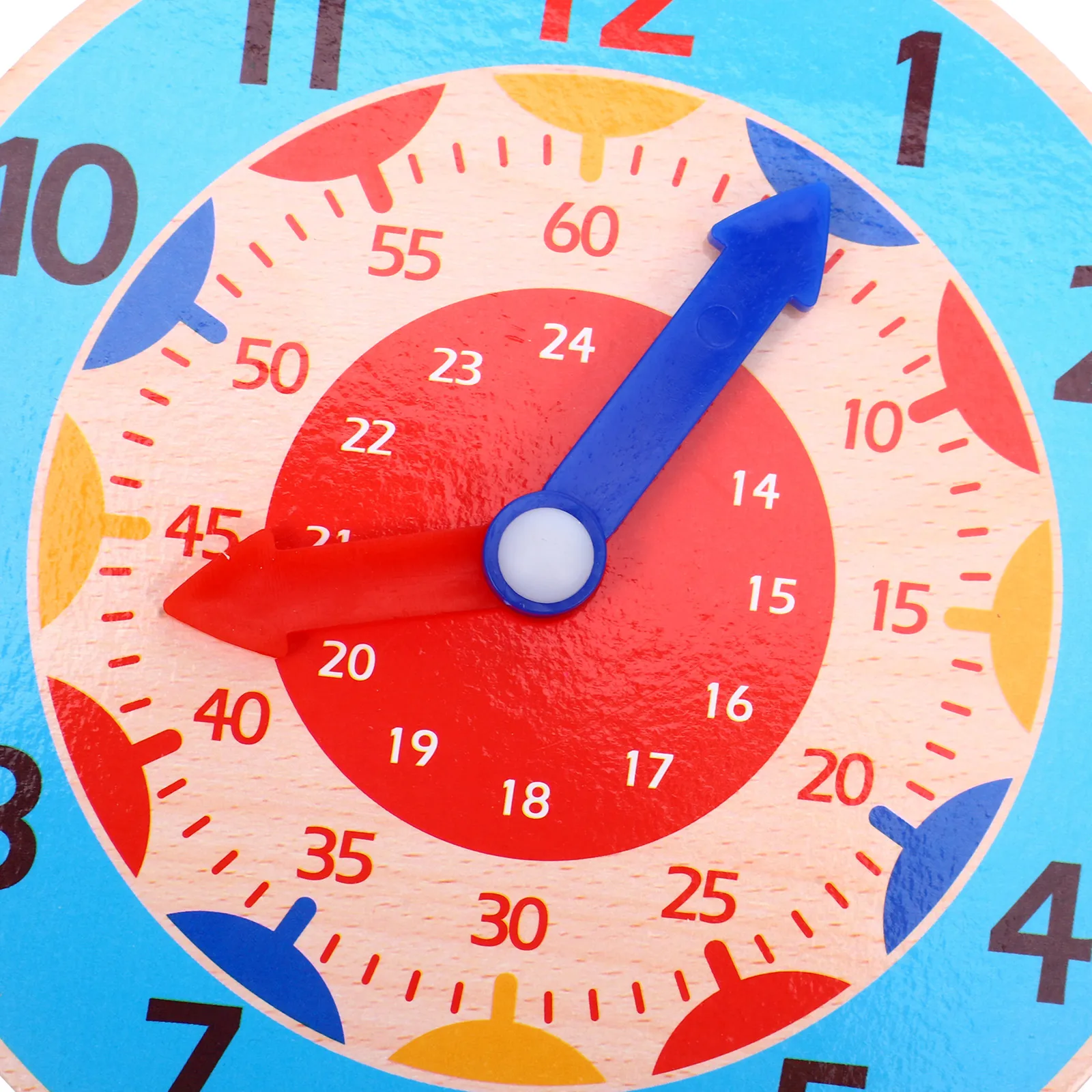 3 pçs relógio de ensino de madeira crianças aprendizagem tempo para crianças número reconhecimento cor matemática ferramenta aprendizagem relógio educacional