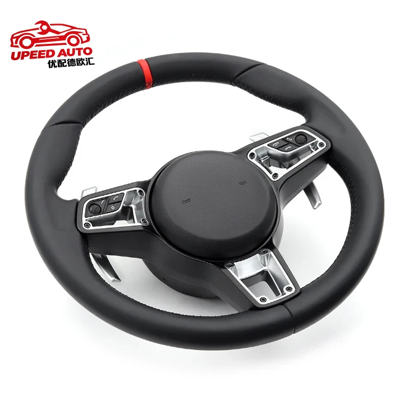 Car Steering Wheel Red Stiching for Porsche Macan Boxter Karman Panamera Taycan Cayenne Cayman 718 991 992 911 OEM Any Color