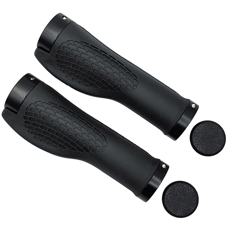 PE Rubber MTB Bike Grips Stuurhoes Rubber Zacht Antislip Fietsgreep Legering Lock Bar BMX Handvat Manchetten Fietsen Accessoires