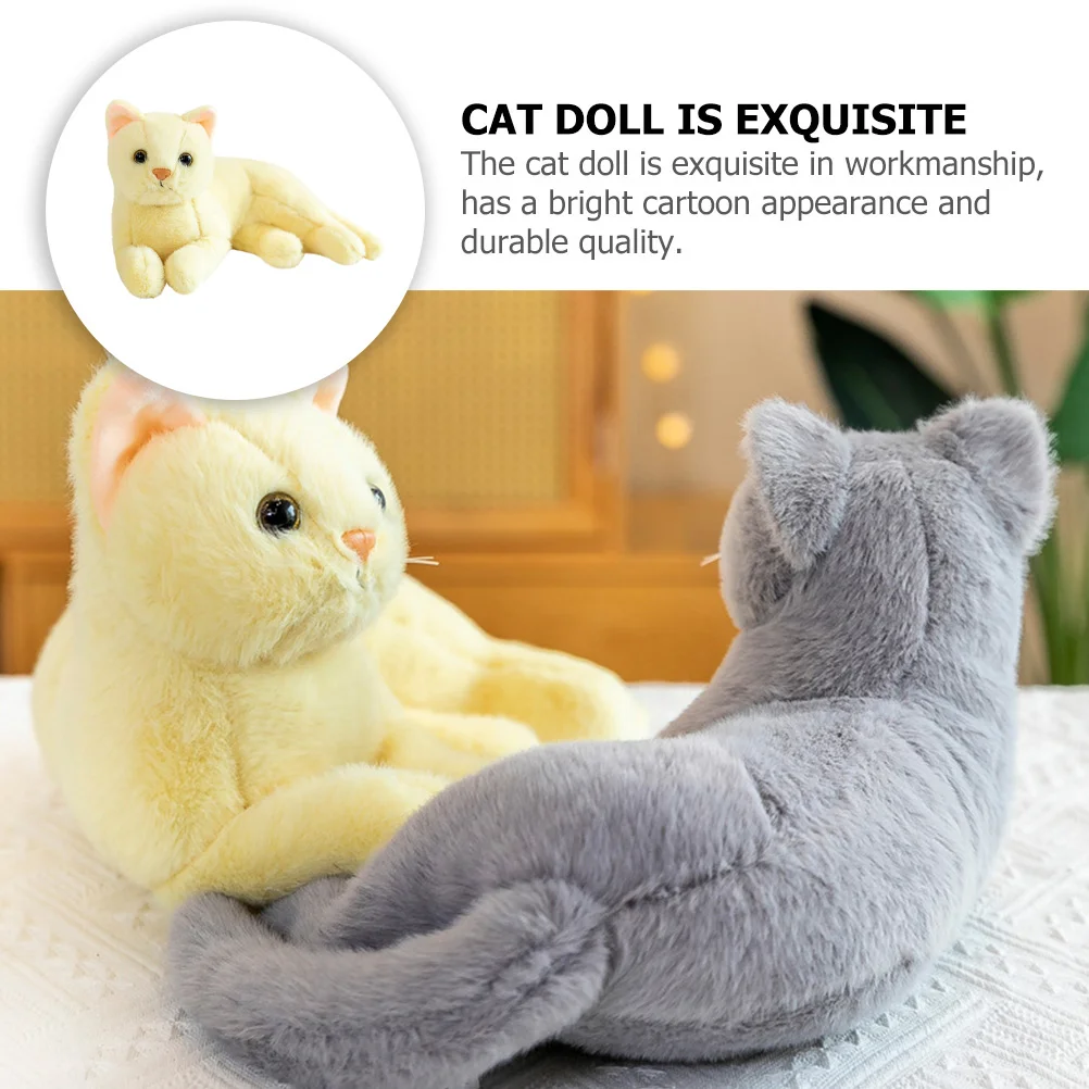 Gatto dei cartoni animati Peluche Giocattoli per bambini Animali di peluche Gatti che sembrano una vera simulazione