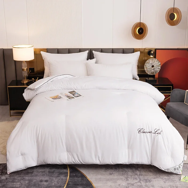 Thick Core Cotton Winter Mulberry Silk Spring and Autumn Summer Cool Air Conditioning Student Home Textiles Solid Color