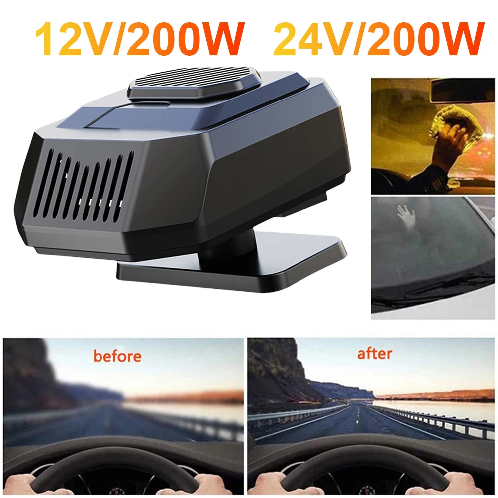 

Electric Car Heater 12V/24V Auto Windshield Defroster Fast Heating Car Defogging Demister for Winter Humid Weather