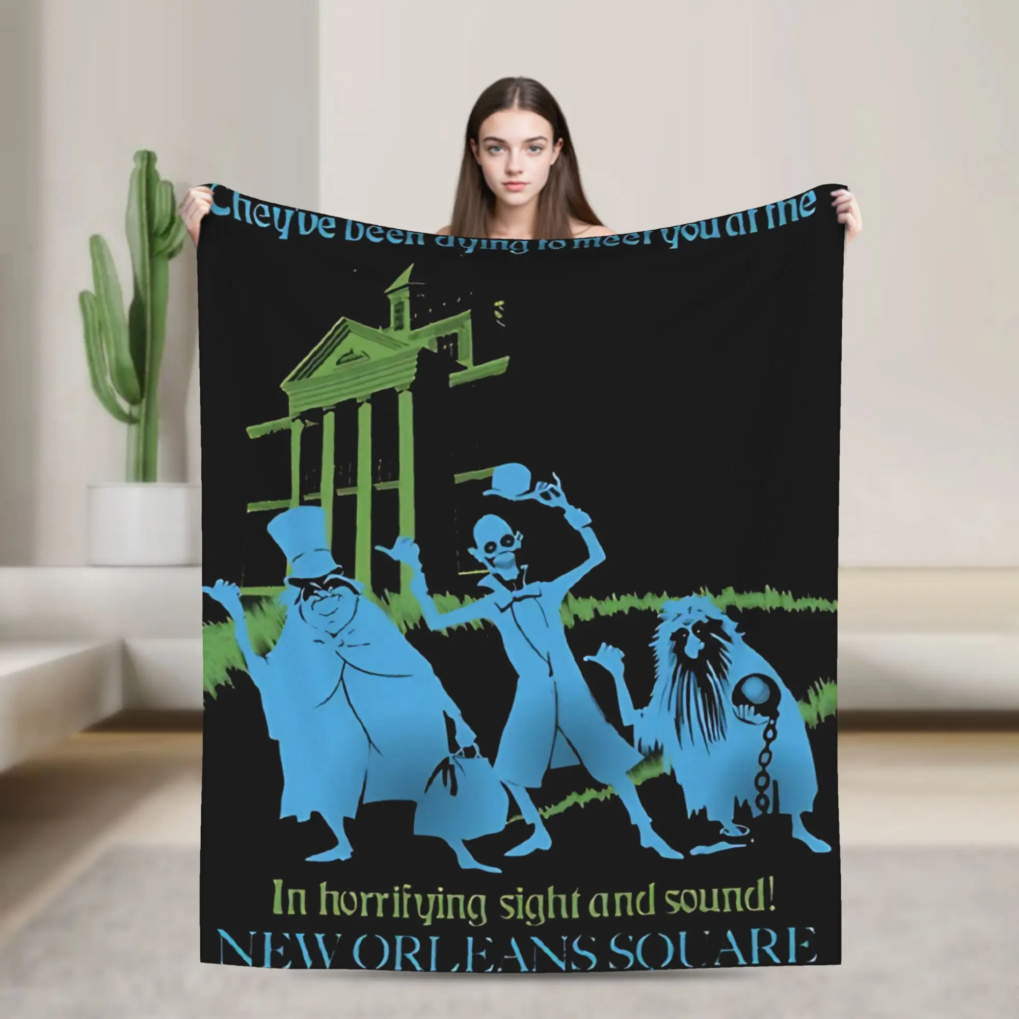 Comfortable Bedding Throws Travel Haunted Mansion Horror Movie Blankets  Flannel Bedspread For Home Decor Pattern Sofa Bed Cover