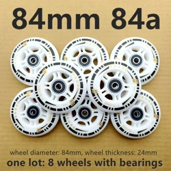 speed wheel skate wheel 84mm 84a 84x24mm 8wheels/lot