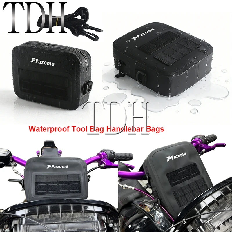 Waterproof Club Style T-bar Handlebar Bag Storage Tool Bags Pack For Harley Sportster XL1200 XL883 Dyna Softail Street Fat Bob