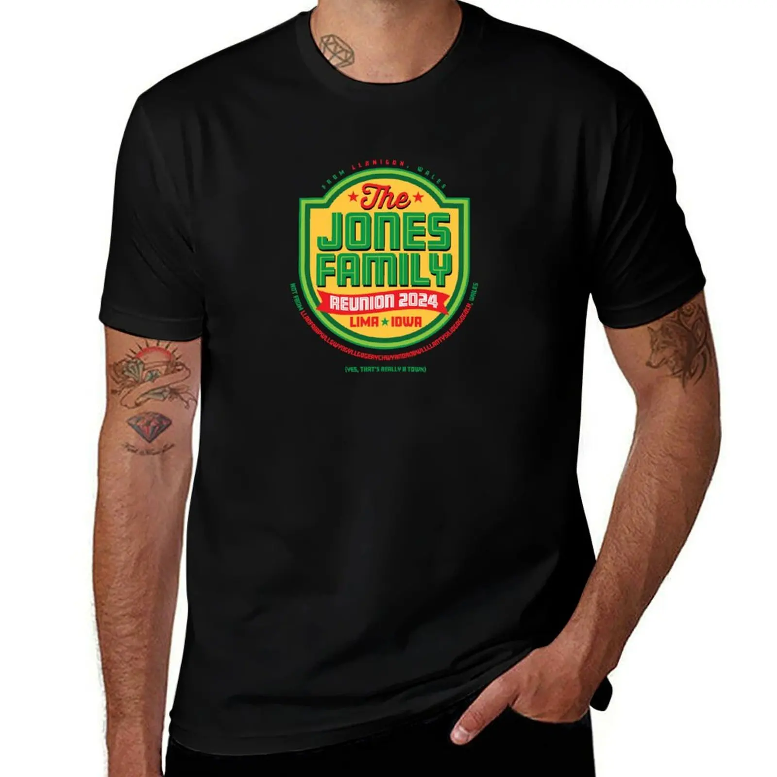 Jones Reunion 2024 at Lima Iowa T-Shirt Retro Graphic Print T-Shirt