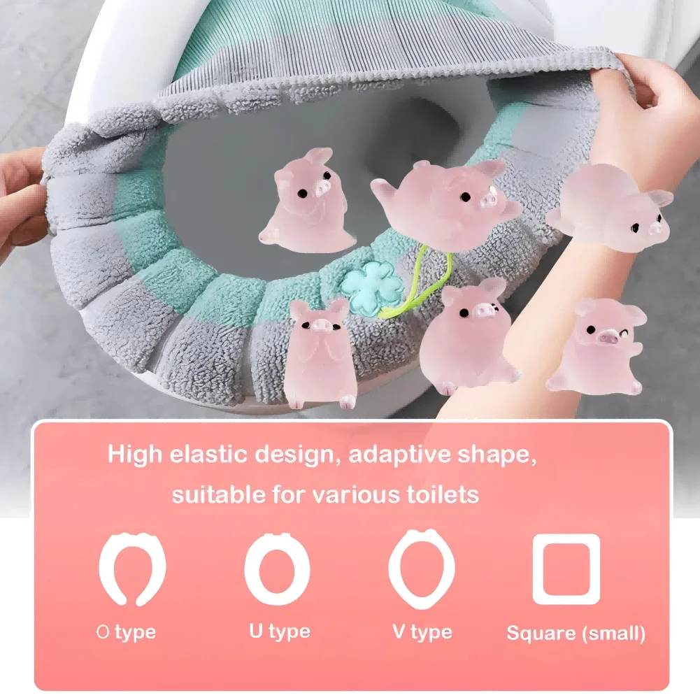 

1 шт., милый светящийся в темноте поросенок из смолы, брелок «сделай сам», аксессуары для микроландского дизайна, сшитый цвет, портативный вязаный туалет