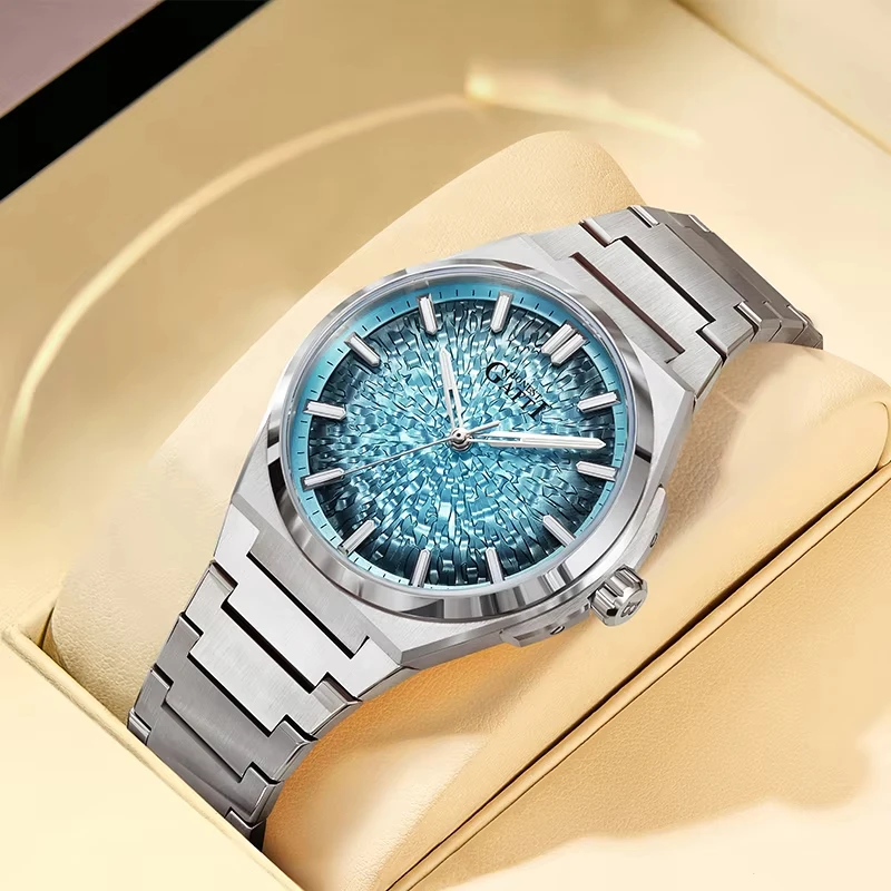 BONEST GATTI Men's Automatic Watch 316L Stainless Steel Case Band Sapphire Glass Crystal 30M Waterproof Luxury Wristwatch