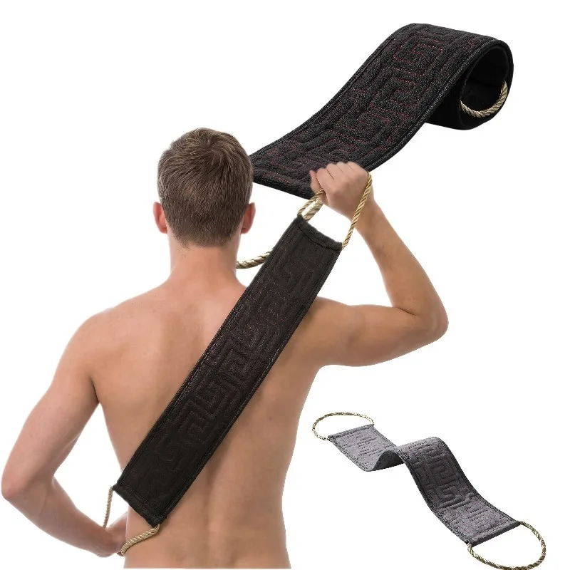 Long Back Brush Exfoliating Back Scrubber Towel Rough Texture Deep Clean Dead Skin Remove for Men Women Shower Bath Tools