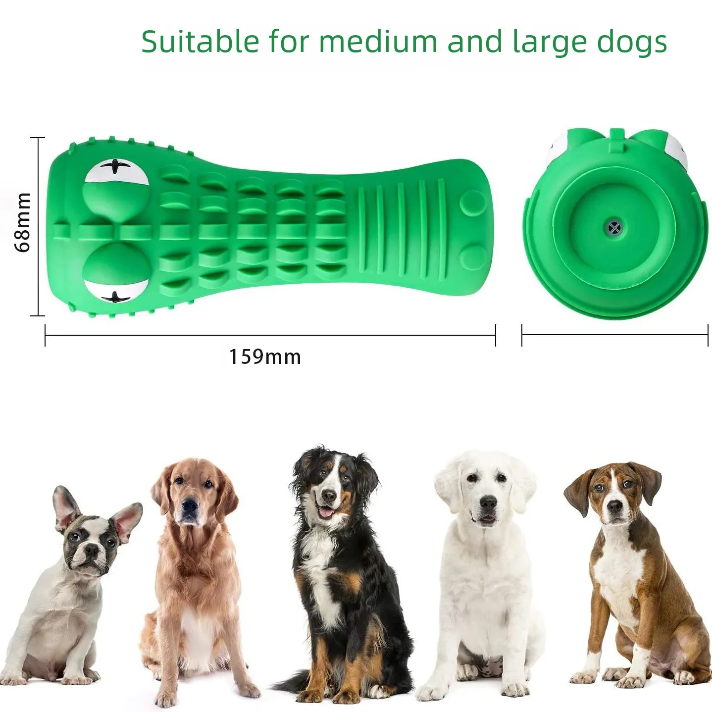 Pet Supplies Factory Dog Toy Bite Resistant Voice Alligator Rubber Molar Teeth Cleaning Toy Pet Chew Toy Dog toys set Dog bow