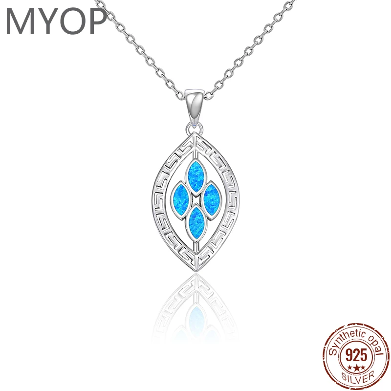 XYOP 2024 Jewelry 925 Sterling Silver Jewelry Opal Pendant Vintage casual texture taste long beautiful