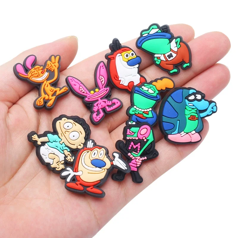 Single Sale 1pcs PVC Cartoon Shoe Charm Boy Girl Horse Man Shoe Accessories Clog Decorations for Kids Party X-mas Gift