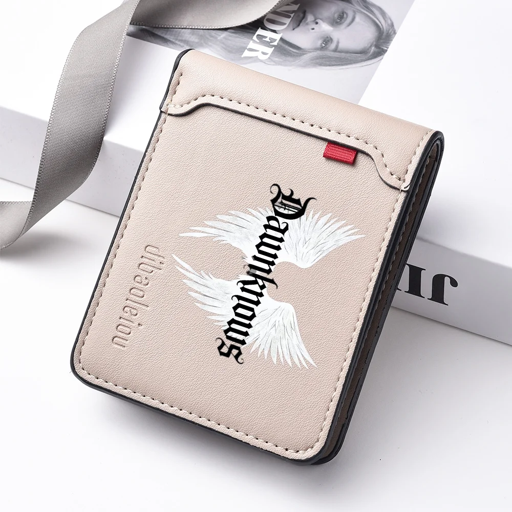 高級感のあるスリムデザインのエレガントなミニ二つ折りメンズ財布、シンプルなショートクレジットカードホルダー