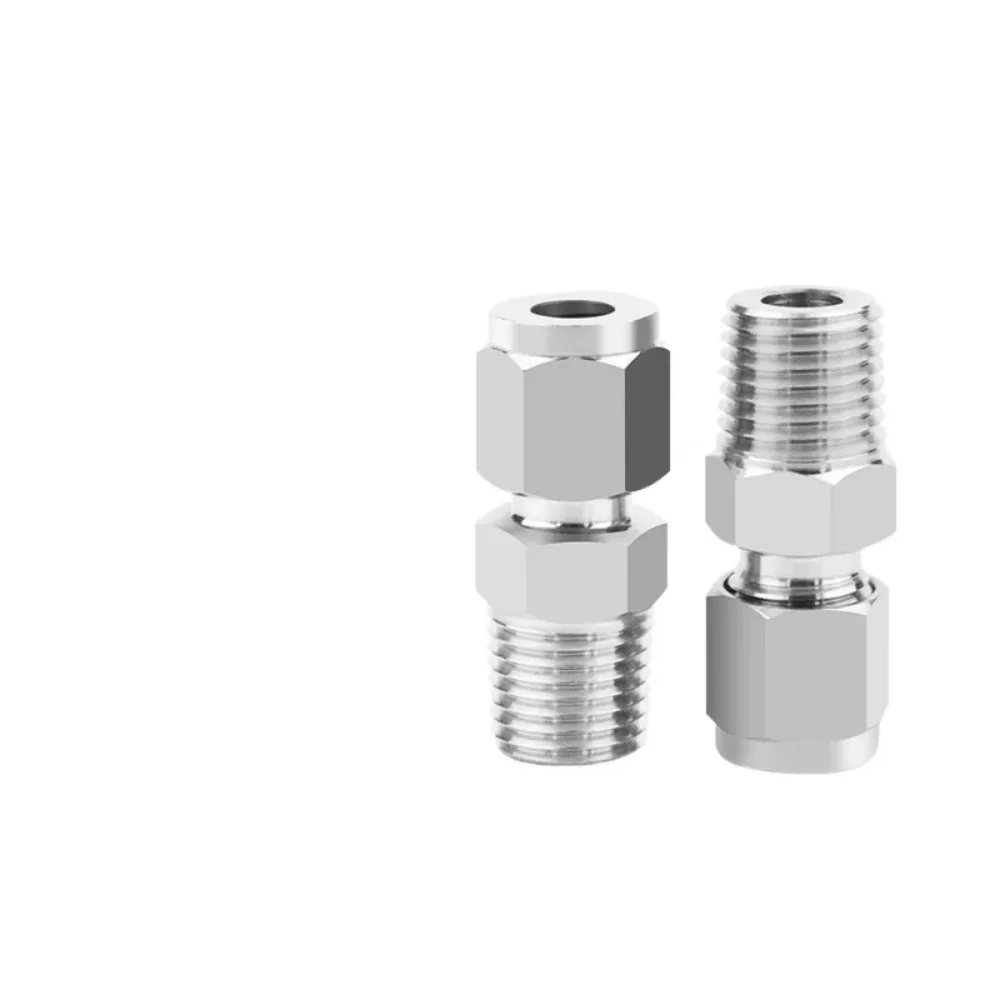 من خلال ثقب M5/6/8/10/12/14/16/20 متري ذكر 1/16 2 3 6 مللي متر ضغط الاتحاد 304 316 تركيب الأنابيب غير القابل للصدأ الاستشعار الحرارية #4