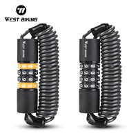 WEST BIKING Portable Password Bike Lock Motorcycle Helmet Wire Lock Bicycle Anti-theft Cable Scooter Multi-use Safety Padlock
