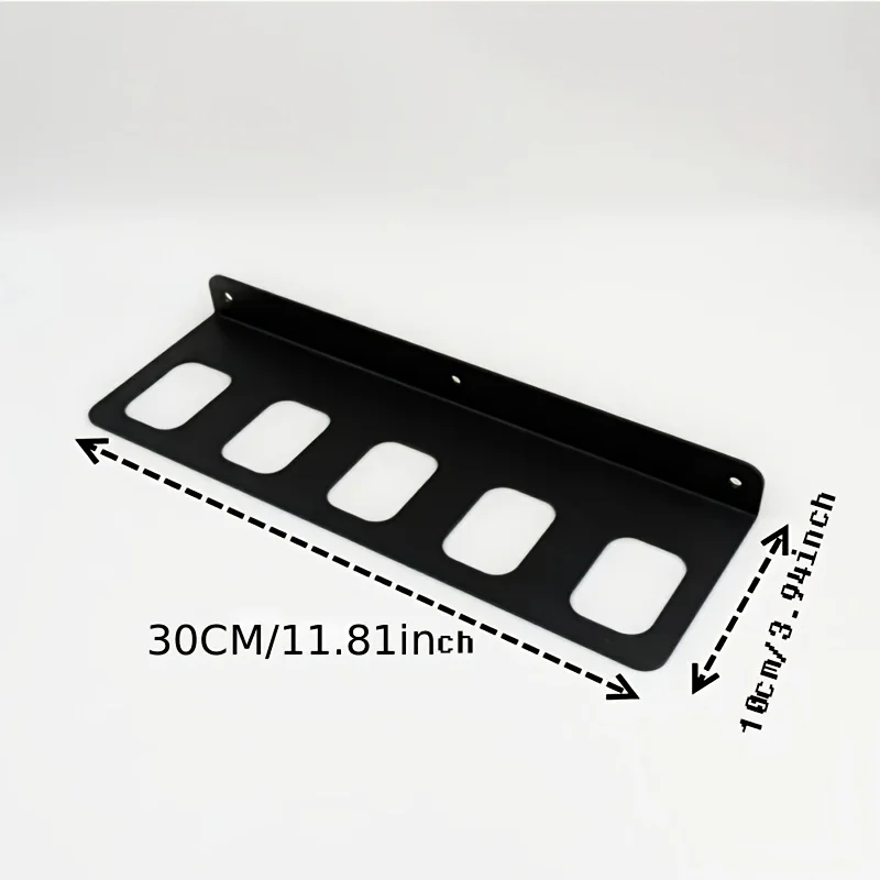 1pc Metal Hammer & Mallet Holder Wall-Mounted Tool Organizer with Powder-Coated Black Finish - Heavy-Duty Space-Saving Design