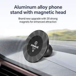 FANAUE Aluminum Magnetic Car Phone Holder Accessory for Central Control Screen Dashboard for iPhone 14 13 12 Xiaomi Vivo Huaw