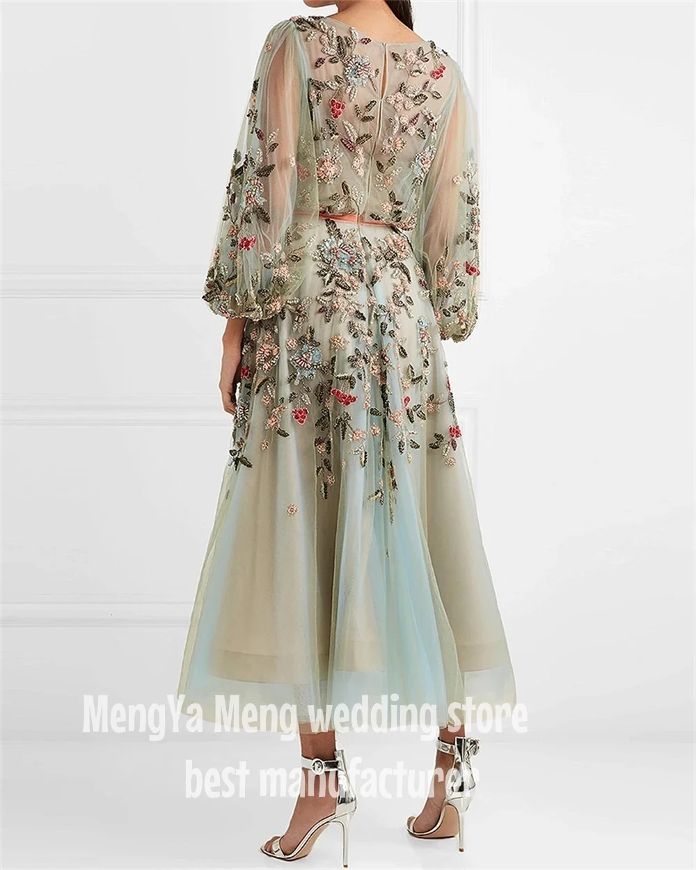 ZHUISHU 2025 ที่กําหนดเองคลาสสิกสไตล์โมเดิร์นชุดราตรี V คอ A-Line Appliques Tulle Bespoke โอกาสชุดราตรี