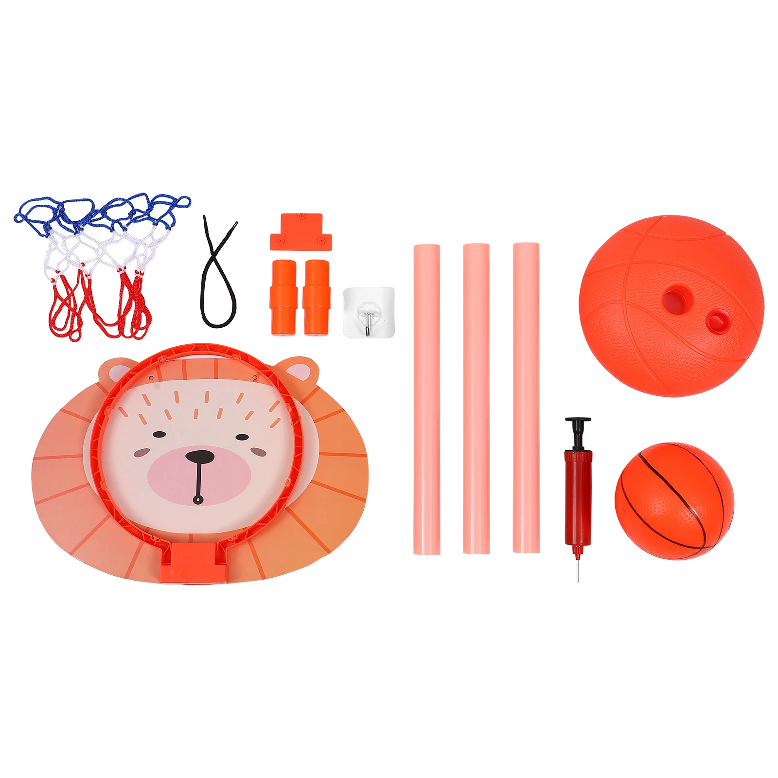 1 Set Set da gioco di basket per bambini Canestro da basket per bambini da interno regolabile Materiale in plastica leggera Pp Facile da montare