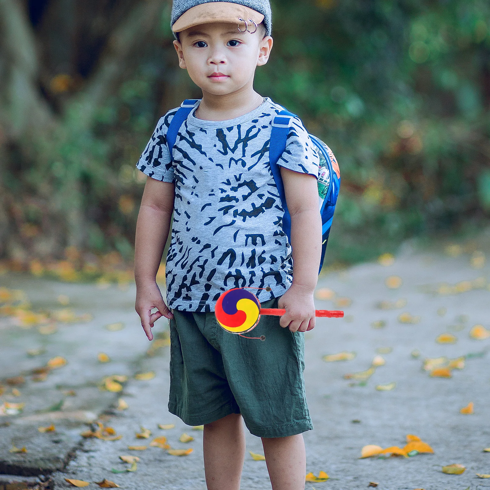 

Korean Taekwondo Drum Kids Hand Drum Traditional Musical Instrument For School Activities Round Design Percussion Instruments