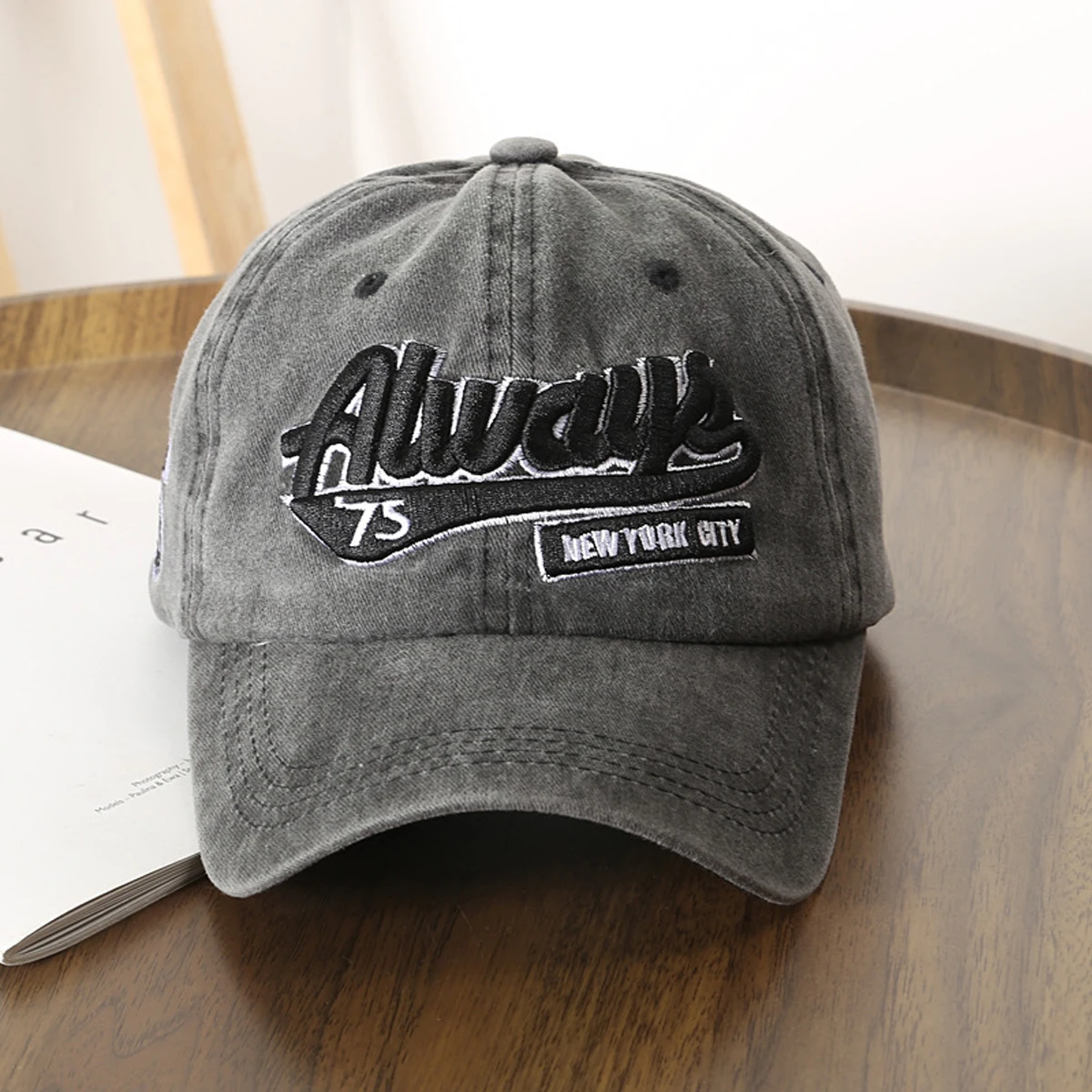 1pcs hats men and women fashionable washed washed old letters embroidered cap outdoor