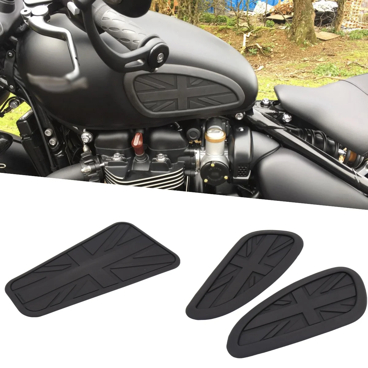 

Универсальная противоскользящая накладка на бак для мотоцикла, резиновая защитная накладка на бак для Royal Enfield Interceptor 650, для T100 T120