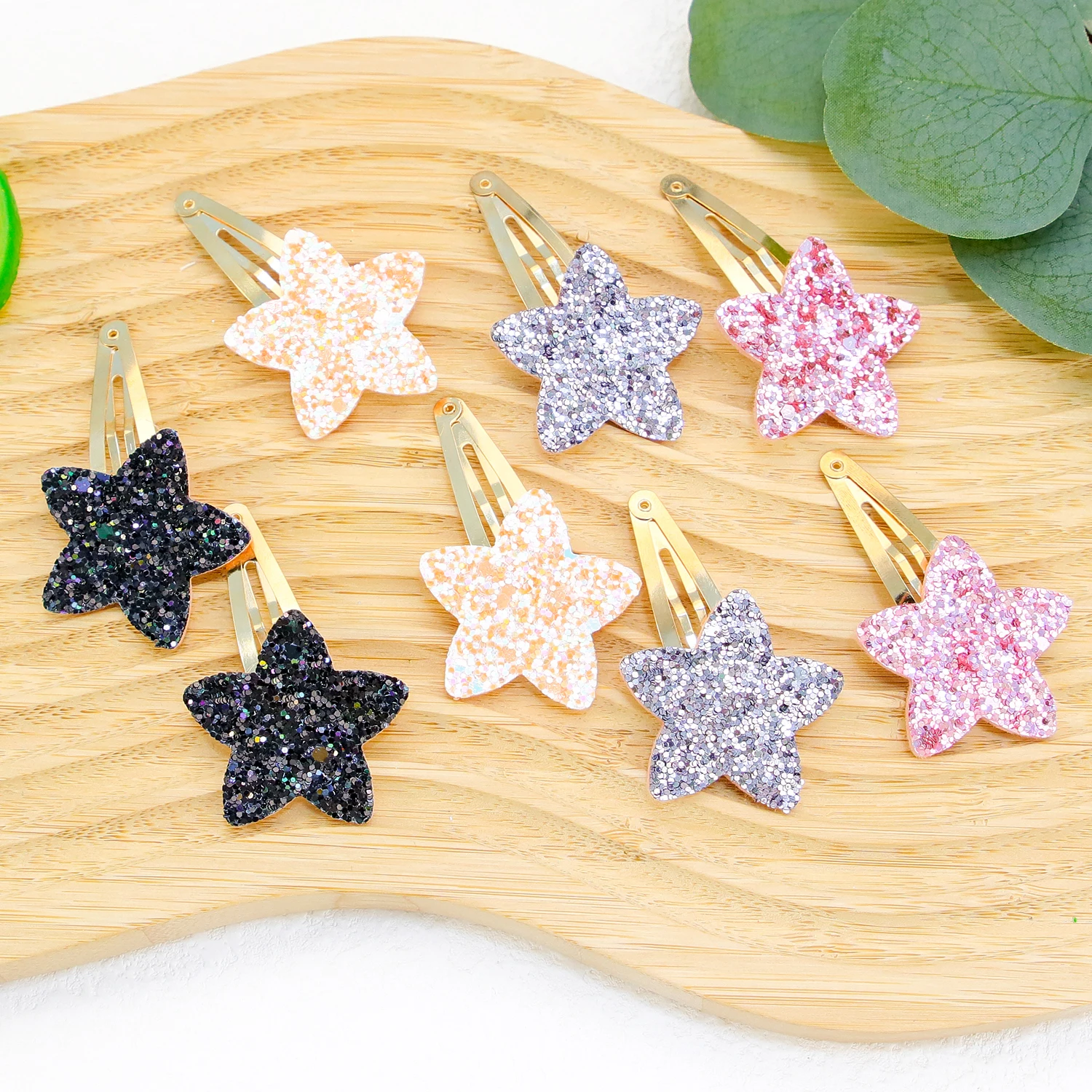 

8/32pcs Sequin Glitter Star BB Clips Fashion Cute Daily Barrettes Hair Clips For Children Kids Women Hair Accessories