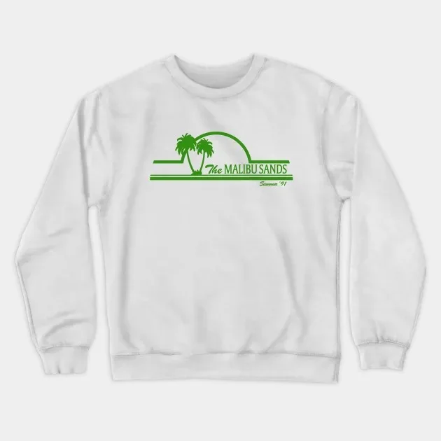 

Autumn and Winter Style Malibu - Beach - Vibe Sweatshirt, "Malibu Sands Palm Trees" Graphic for A Trendy and Witty Look