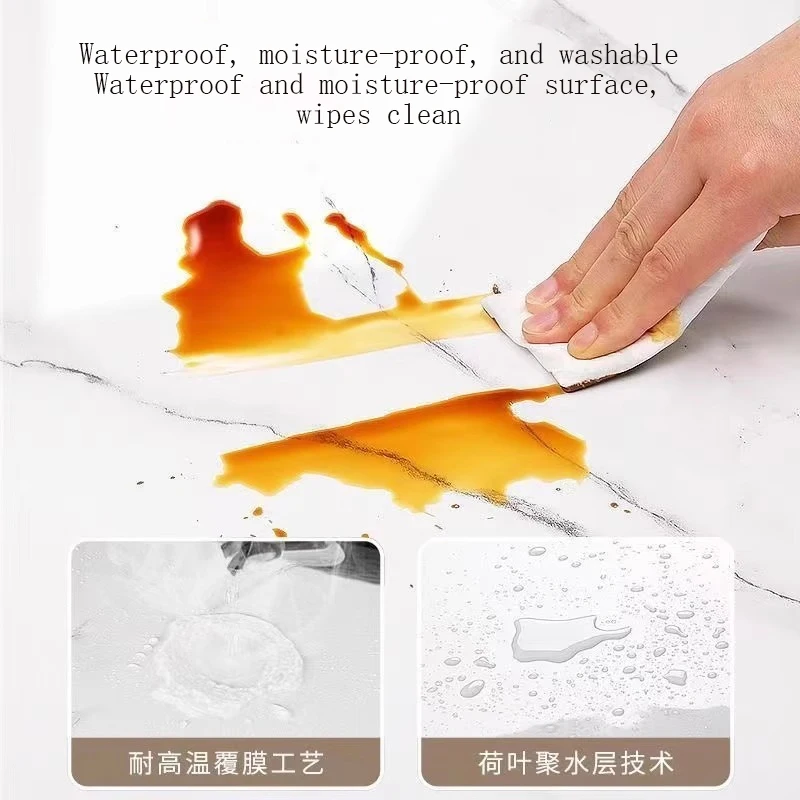 Self-Adhesive Imitation Marble Tile Wall Stickers 40cmx10m Bathroom Kitchen Tv Background Wallpaper