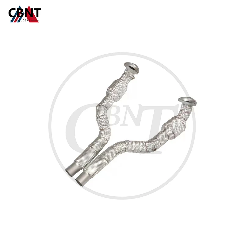 CBNT Exhaust-headers for Maserati Gran Turismo/GT Catted/Catless Downpipe with Heat Shield Tuning SS304 Exhaust Pipe