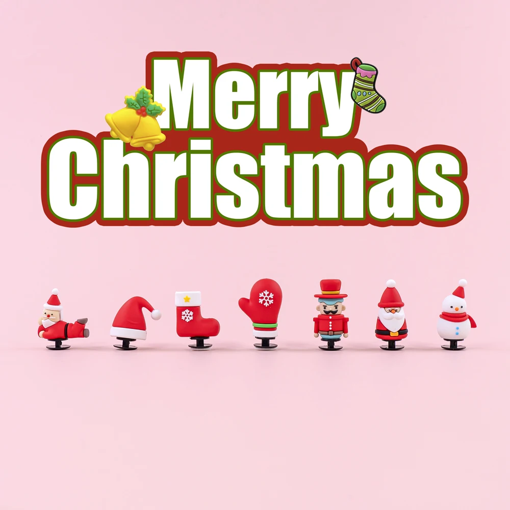 1/9/18 قطعة عيد الميلاد ثلاثية الأبعاد إكسسوارات الأحذية السحر شجرة عيد الميلاد ثلج الأحذية الديكور للنساء الاطفال هدية يناسب جميع قباقيب دبوس الجينز #4