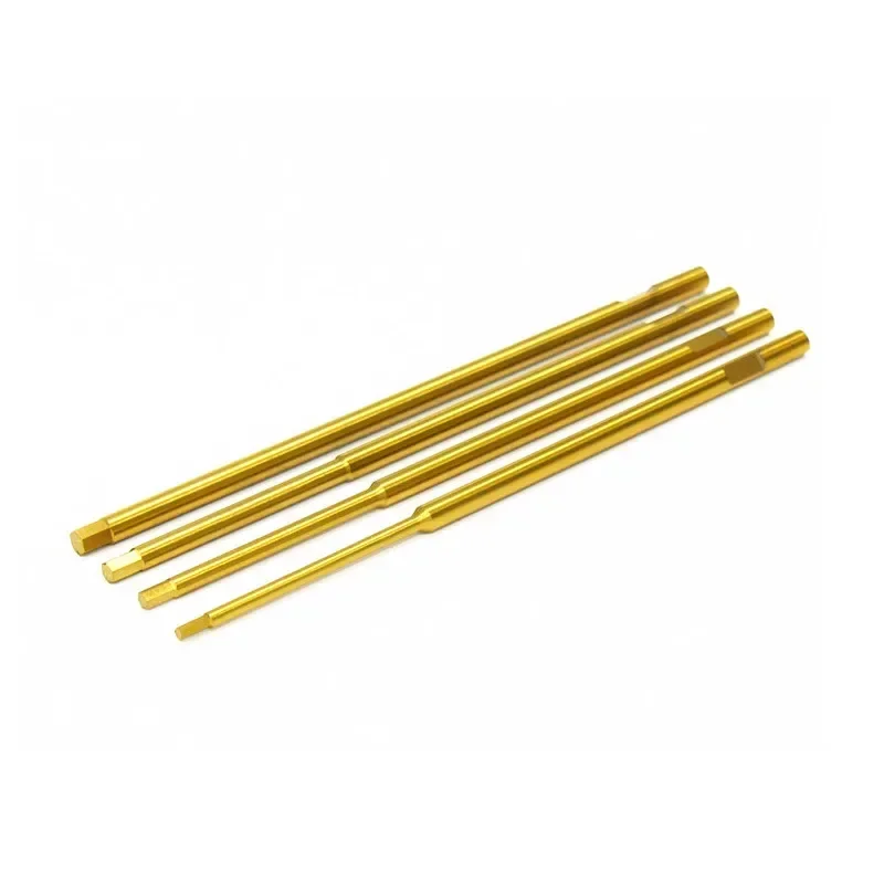 

4PCS (1.5mm+2mm+2.5mm+3mm) Hexagon Screwdriver Replacement Titanium Plating Golden Cutter Head