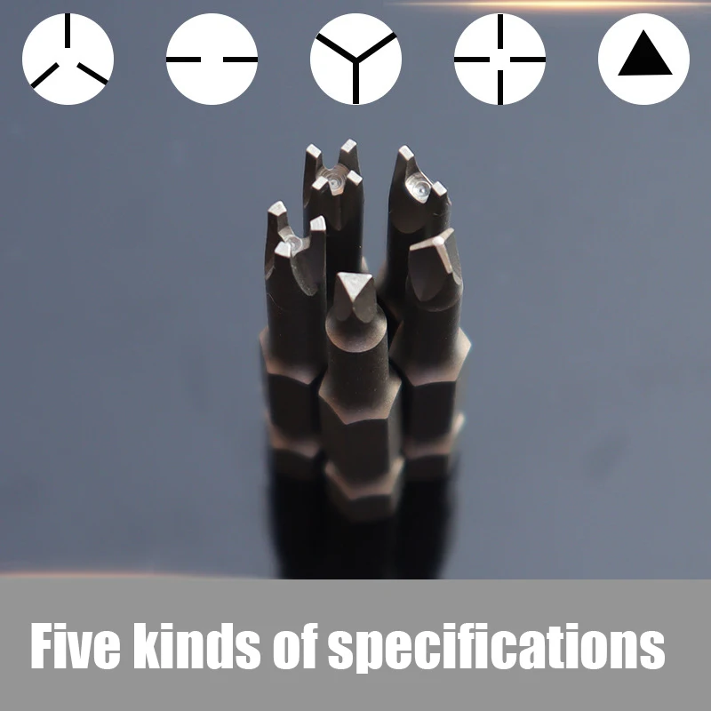 4-13pcs Special-Shaped Screwdriver Set 50mm U-Shaped Y-Type Triangle Inner Cross Three Points Screwdriver Bit Tool Accessories