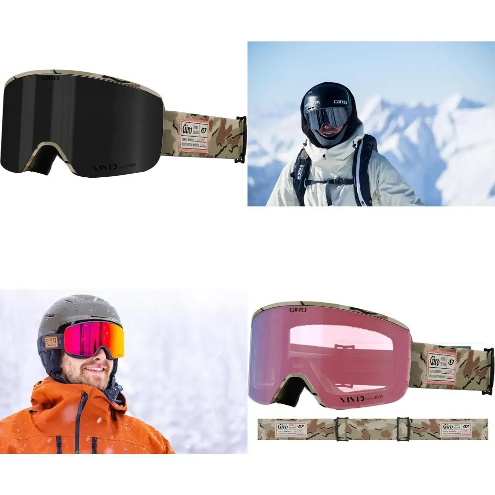 

Quick Change Snowboard Goggles with 2 Vivid Lenses for Men - Anti-Fog Vent Technology - Over the Glasses Compatibility