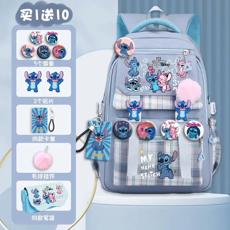 Tas ransel sekolah TK, tas ransel hadiah, tas sekolah, tas TK, tas ransel Stitch kartun Disney baru