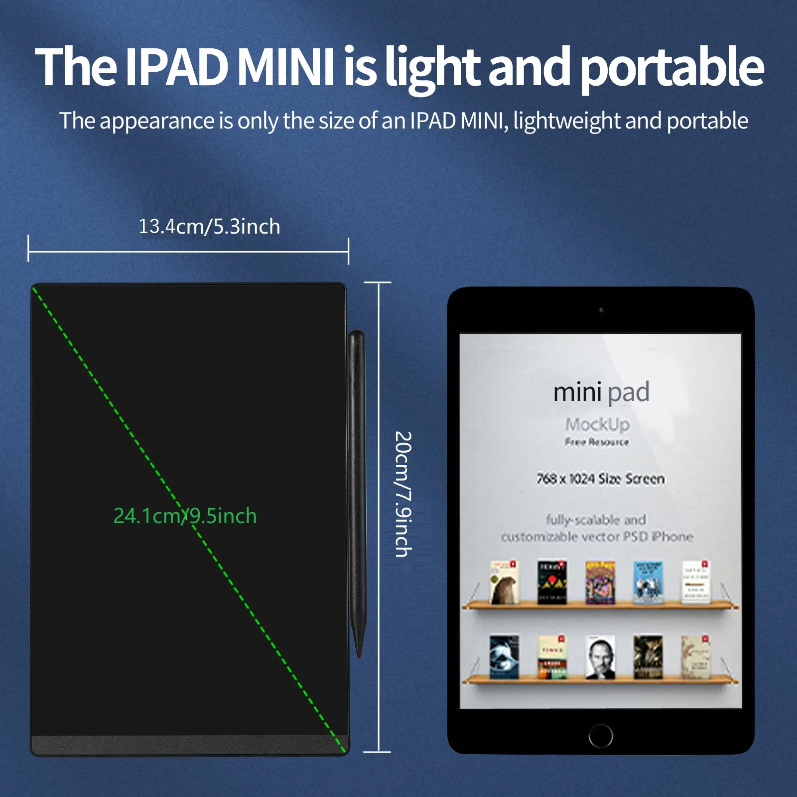 신형 9.5인치 풀스크린 초미세 필기 LCD 필기 태블릿 드로잉 보드 전자 초미세 노트패드 교육용