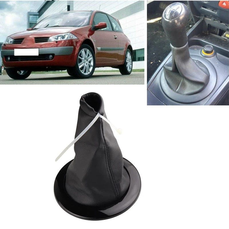 Car Styling Gear Shift Knob Gaiter Cover Boot Frame Trim Dust Cover For Renault Megane 2 MK2 II MK 2 2002-2009