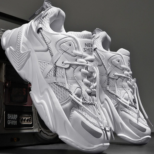 Designer white chunky trainers store
